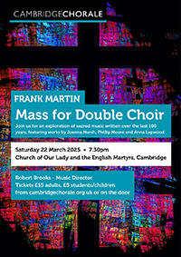 Frank Martin: Mass for Double Choir